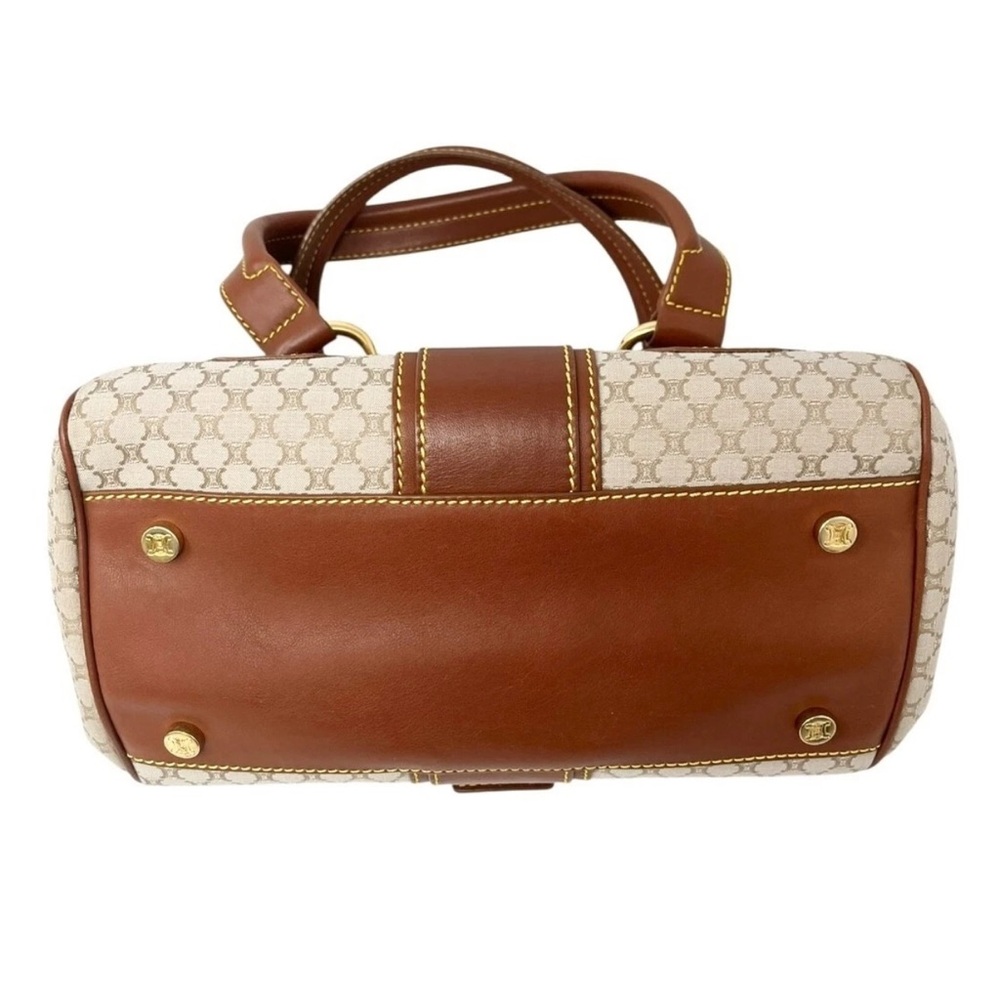 CELINE Vintage Macadam Canvas & Leather Satchel Doctor Bag, Stunning Condition - Picture 9 of 14